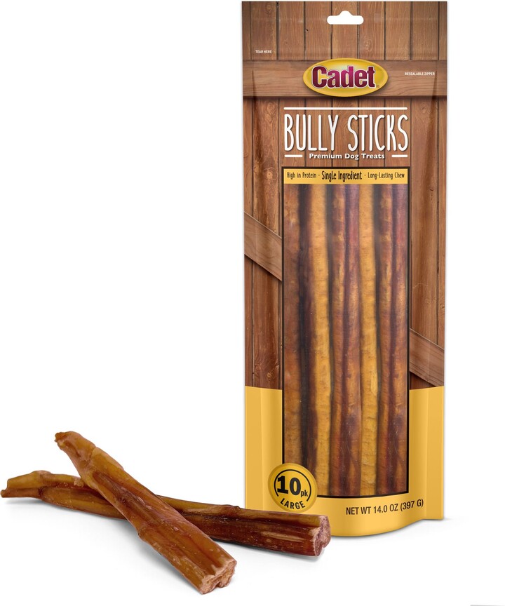Cadet Bully Sticks Dog Chews, 10 count