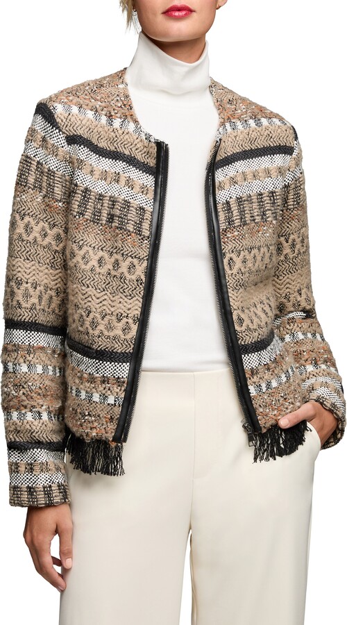 Nic+Zoe Woven Zip Jacket