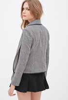 Thumbnail for your product : Forever 21 Contemporary Houndstooth Shawl-Front Blazer