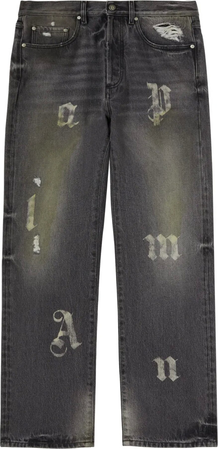 Logo-Patch Loose Jeans
