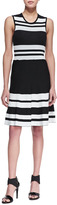 Thumbnail for your product : Ohne Titel Sleeveless Bold Stripe Dress, Black/White
