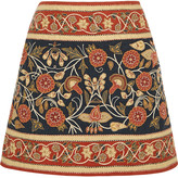 Thumbnail for your product : Tory Burch Wade embroidered linen mini skirt