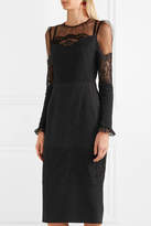 Thumbnail for your product : Dolce & Gabbana Tulle And Lace-trimmed Cady Dress - Black