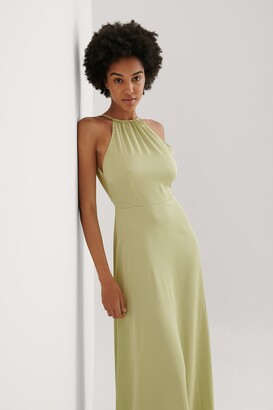 Curated Styles Open Back Slit Maxi Dress