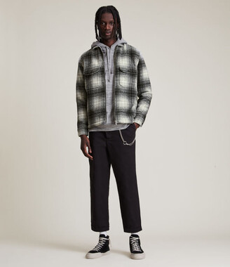 black and white check jacket