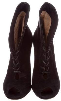Gianvito Rossi Suede Lace-up Boots