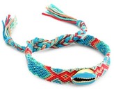 Thumbnail for your product : Fallon Enamel Shell Embellished Woven Friendship Bracelet