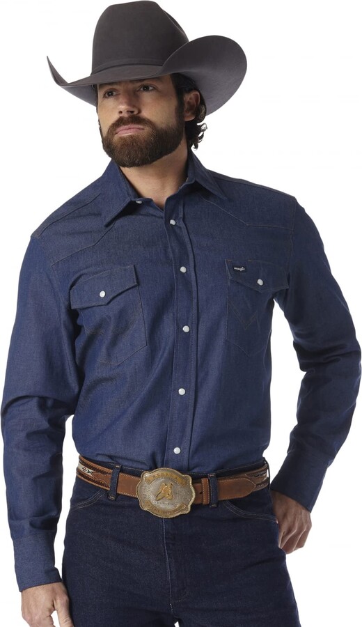 Wrangler Men's big button down shirts - ShopStyle