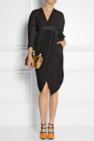 Thumbnail for your product : Zero Maria Cornejo Lisse plissé and voile wrap dress