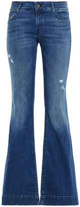 J Brand Faded Mid-rise Flared Jeans