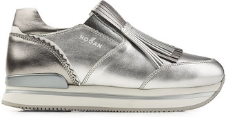 Hogan Leather Sneakers with Platform