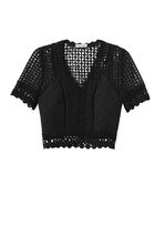 Thumbnail for your product : Rebecca Taylor Short Sleeve Lace Crochet Top