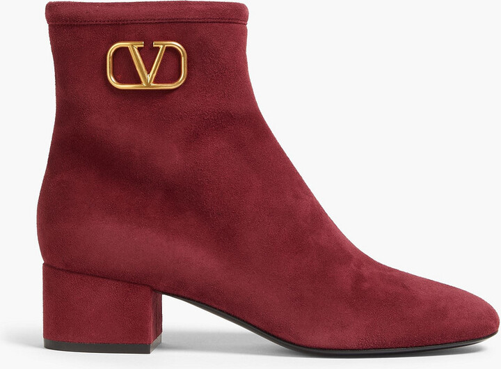 Valentino Garavani VLOGO Signature suede ankle boots