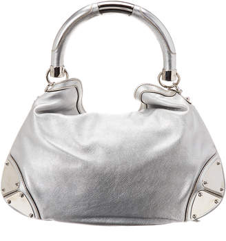 Gucci Silver Leather Indy Hobo