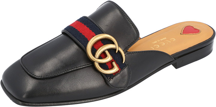 gucci black peyton slippers