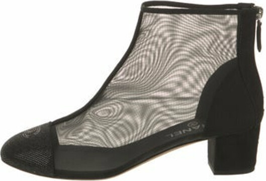Chanel Interlocking CC Logo Crystal Embellishments Boots - ShopStyle