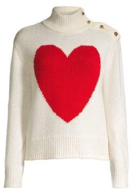 Womens Sweaters Heart Turtleneck Sweater Kate Spade Hearts