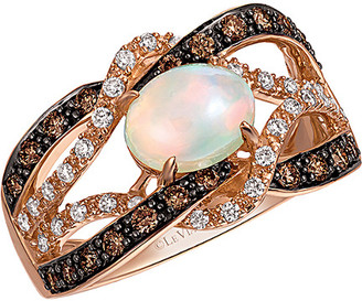 LeVian 14K Rose Gold 1.18 Ct. Tw. Diamond & Opal Ring