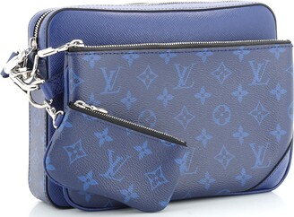 Louis Vuitton Trio Messenger Color Shoulder Bag Monogram Blue