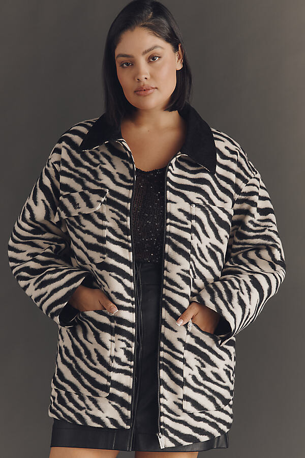 Sanctuary Soiree Plus Printed Barn Jacket