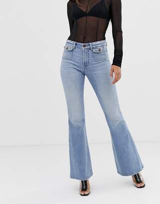 Miss Sixty flare jean with front pocket detail-Blue
