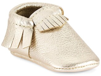 Freshly Picked Baby Girl's Platinum Mini Sole Classic Moccasins