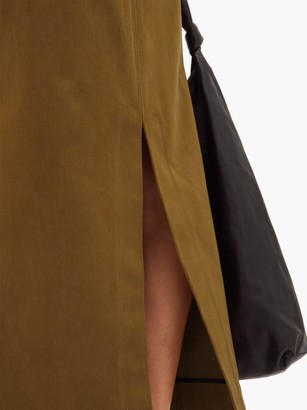 Jil Sander Brushed Cotton-twill Maxi Skirt - Tan