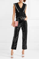 Thumbnail for your product : Philosophy di Lorenzo Serafini Ruffle-trimmed Cotton Top - Black