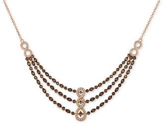 LeVian Chocolatier® Diamond Fancy Collar Necklace (1-3/8 ct. t.w.) in 14k Rose Gold