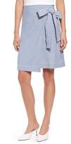Thumbnail for your product : Halogen Wrap Style Chambray Linen Blend Miniskirt