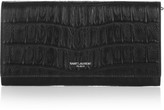 Thumbnail for your product : Saint Laurent Crocodile-effect leather wallet