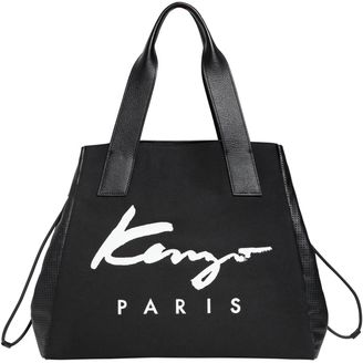 Kenzo Essentials Canvas & Leather Tote Bag