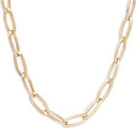 Marco Bicego 18K Yellow Gold Jaipur Link Polished Oval Link Statement Necklace. 17.75