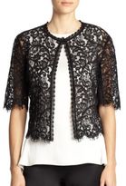 Thumbnail for your product : St. John Cropped Lace Cardigan