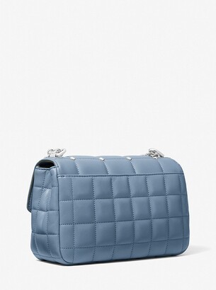 Michael Kors Soho Studded Leather Shoulder Bag in Blue