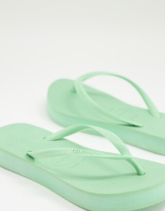 Havaianas slim flatform flip flops in green