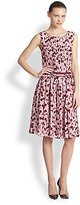 Thumbnail for your product : Nina Ricci Cherry-Print Silk Pleated Dress