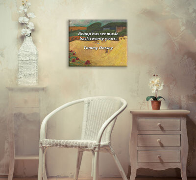 Fleur De Lis Living Artsy Quote "Bebop has set music back twenty years." By Tommy Dorsey Gallery Wrapped Canvas