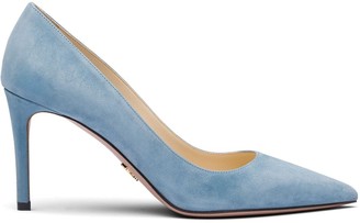 prada blue pumps