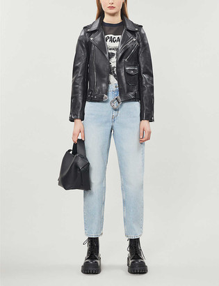 maje patent leather jacket