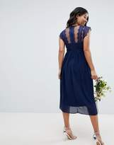 Thumbnail for your product : TFNC Maternity Lace Detail Midi Bridesmaid Dress