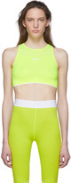 Thumbnail for your product : MSGM Yellow Cropped Sports T-Shirt
