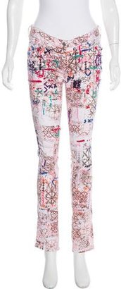 Isabel Marant Embroidered Low-Rise Jeans