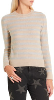 Thumbnail for your product : Valentino Metallic Striped Knitted Sweater - Beige