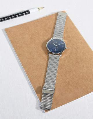 Accurist 7126 Mesh Watch In Silver