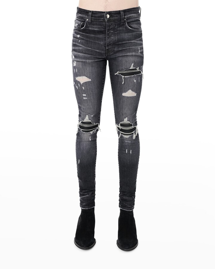 Amiri Men's MX1 Leather-Patch Skinny Jeans - ShopStyle