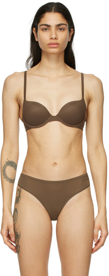 SKIMS Brown Fits Everybody Push-Up Bra - ShopStyle