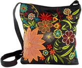 NOVICA Multicolored Embroidered and Applique Cotton Blend Shoulder Bag, Tropical Paradise’