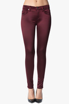 Thumbnail for your product : 7 For All Mankind The Skinny In Berry Red Sateen