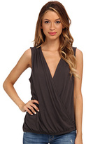 Thumbnail for your product : Three Dots Sleeveless Wrap Top w/ Details